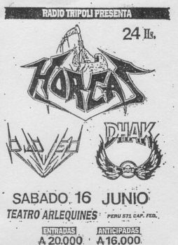 Concert flyer from the 80`s