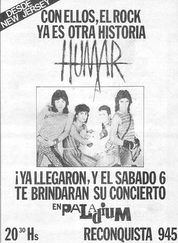 Humar 1985, live in Argentina
