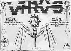 Virus concert flyer 1985