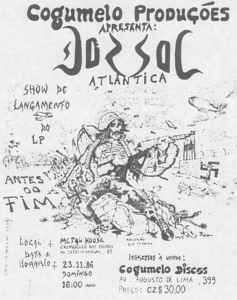 Concert flyer 1986, from the oldest, and still active band Dorsal Atlantica