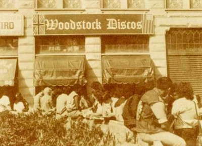 The famous `Woodstockshop and label