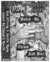 Split cassette with HATEFUL AGONY`United by Thrash and beer