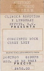 Ticket for show in the big theatre 1983