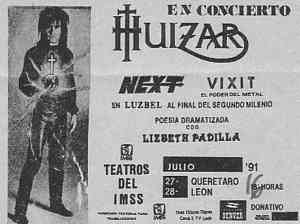 Huizar concert ticket 1991