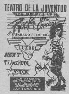 Flyer for Luzbel tour 1990
