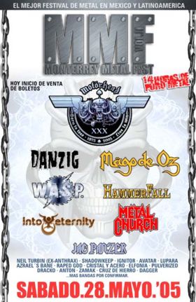 Flyer for the new big Monterrey Metal fest 2005