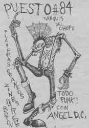 Advertisement for one of the Punk stands at the Chopo market